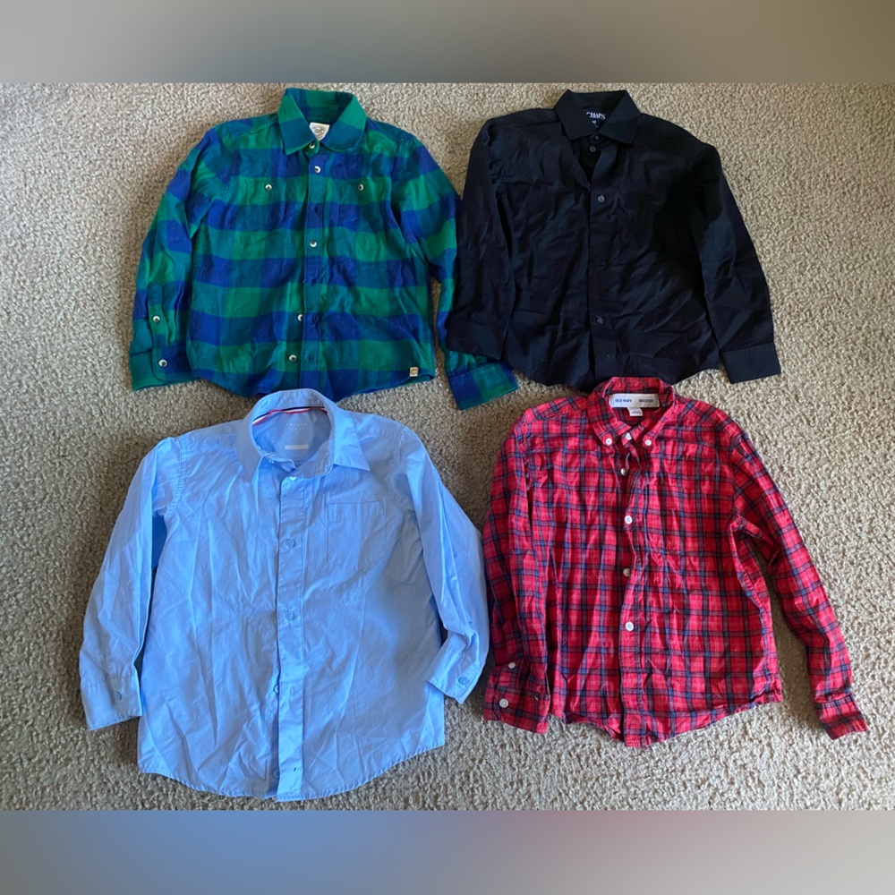 True Craft, Chaps, French Toast &OldNavy Boy’sLongSleevesButtonDownShirtSize 6-7